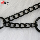 Gothic O-Ring Leather Chain Collar Choker Necklace