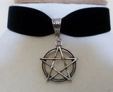 Gothic Cross Choker Velvet Pagan Wiccan Pendant Steampunk Necklace
