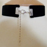 Gothic Cross Choker Velvet Pagan Wiccan Pendant Steampunk Necklace