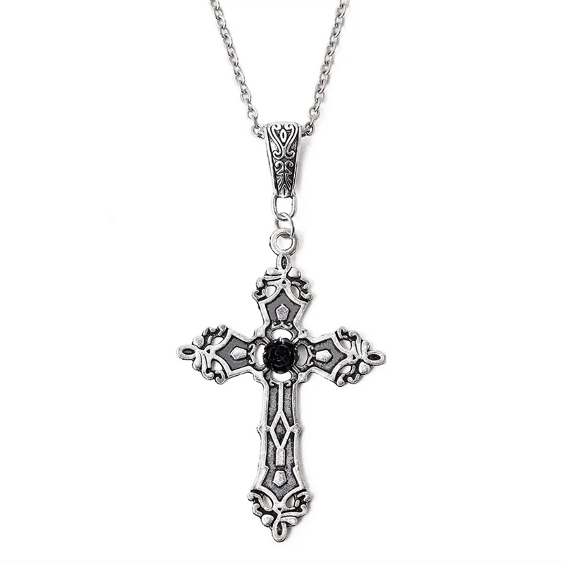 Gothic Cross Necklace for Women Halloween Christmas Years Gothic