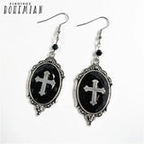 Gothic Cross Pendant Necklace Vampire Halloween Jewelry