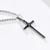 Gothic Cross Pendant Necklace Men Jewelry Gift with Chain
