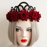 Medieval Princess Tiara Red Rose Headband