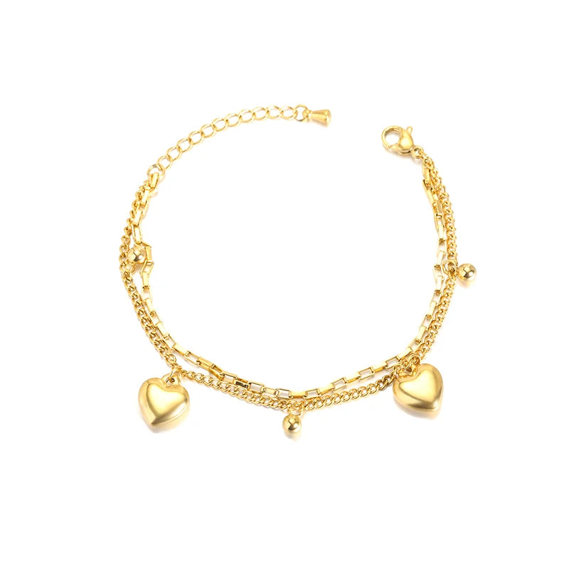 Gothic Cuban Thick Chain Bracelet Exaggerated Charm Pearl Statement Jewelry