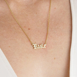 Gothic Name Necklace - Personalized Gift - Mother's Gift