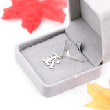 Gothic Initial Number Pendant Necklace Personalized Letter Charm Name Jewelry