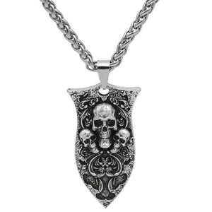 Gothic Skull Metal Pendant Necklace Punk Vintage Choker Jewelry
