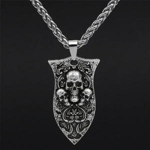 Gothic Skull Metal Pendant Necklace Punk Vintage Choker Jewelry