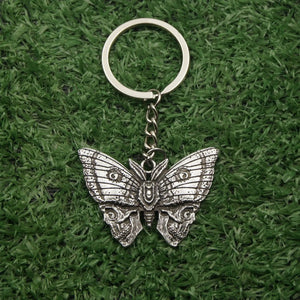 Gothic Skull Butterfly Pendant Keychain Women Handbag Jewelry