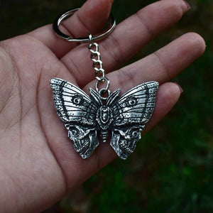 Gothic Skull Butterfly Pendant Keychain Women Handbag Jewelry