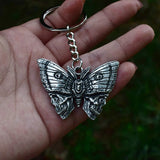 Gothic Skull Butterfly Pendant Keychain Women Handbag Jewelry