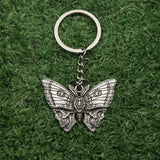 Gothic Skull Butterfly Pendant Keychain Women Handbag Jewelry