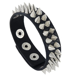 Gothic Spike Rivet Cuff Leather Bracelet Punk Jewelry