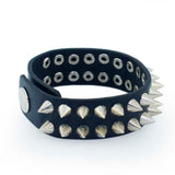 Gothic Spike Cone Stud Cuff Leather Bracelet Punk Jewelry S266