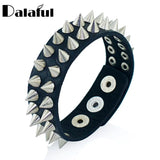 Gothic Spike Cone Stud Cuff Leather Bracelet Punk Jewelry S266