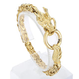 Gothic Dragon Bracelet Bangle Stainless Steel Byzantine Chain King Bracelets