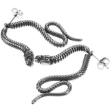 Gothic Snake Stud Earrings Punk Girls