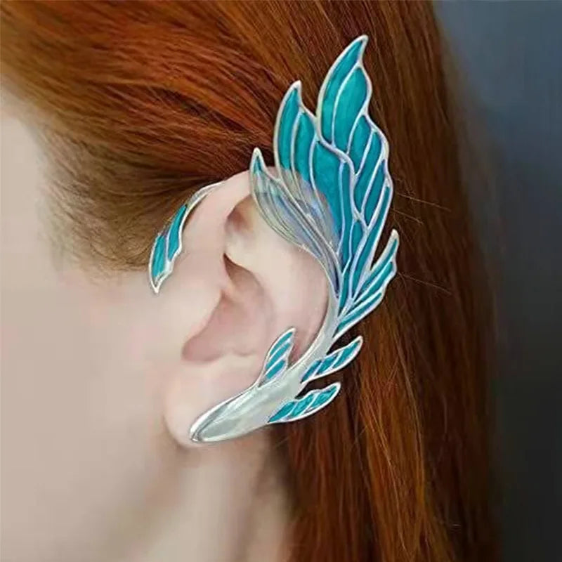 Gothic Elf Ear Cuff Halloween Cosplay Dragon Butterfly Elf Ear Clip