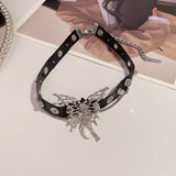 Gothic Butterfly Choker Necklace for Women Punk Collar Party Goth Jewelry