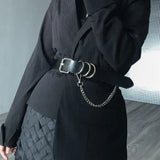 Gothic Female Leather Chain Belt Corset Waist Belt