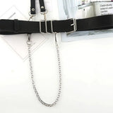 Gothic Female Leather Chain Belt Corset Waist Belt
