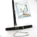 Gothic Female Leather Chain Belt Corset Waist Belt