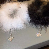Gothic Feather Choker Necklace Neck Wrap Feather Chocker