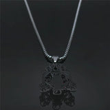 Gothic Flower Red Glass Pendant Necklace