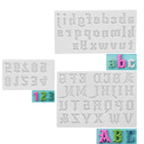 Gothic Font Letters Numbers Keychain Epoxy Resin Mold Silicone Mould DIY Crafts