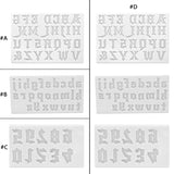 Gothic Font Letters Numbers Keychain Epoxy Resin Mold Silicone Mould DIY Crafts