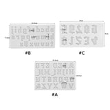 Gothic Font Letters Numbers Keychain Epoxy Resin Mold Silicone Mould DIY Crafts
