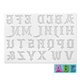 Gothic Font Letters Numbers Keychain Epoxy Resin Mold Silicone Mould DIY Crafts