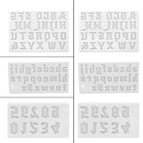 Gothic Font Letters Numbers Keychain Epoxy Resin Mold Silicone Mould DIY Crafts