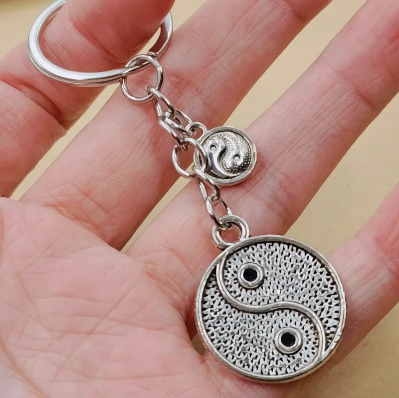Gothic Friendship Yin Yang Gossip Keychain Jewelry Goth Charm Key Chain