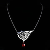 Halloween Gothic Spider Web Choker Necklace Stainless Steel Goth Skull