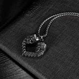 Gothic Halloween Skull Pendant Necklace Stainless Steel