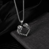 Gothic Halloween Skull Pendant Necklace Stainless Steel