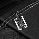 Gothic Skull Pendant Necklace Retro Punk Stainless Steel Men's Jewelry