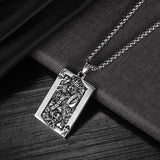 Gothic Skull Pendant Necklace Retro Punk Stainless Steel Men's Jewelry