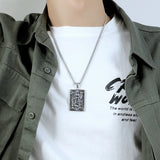 Gothic Skull Pendant Necklace Retro Punk Stainless Steel Men's Jewelry