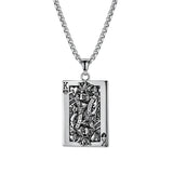 Gothic Skull Pendant Necklace Retro Punk Stainless Steel Men's Jewelry