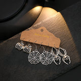 Gothic Halloween Skull Pumpkin Dangle Earring Set for Women Girl