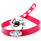 Gothic Pink Leather Choker for Women