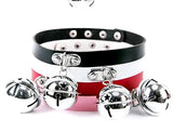Gothic Pink Leather Choker for Women
