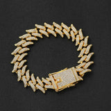Gothic Hip-hop 16mm Zircon Inlaid Flash Cuban Chain Men's Domineering Necklace