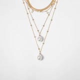 Gothic Pearl Tassel Choker Necklace Wedding Punk Lariat Chain Necklace Women