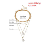 Gothic Pearl Tassel Choker Necklace Wedding Punk Lariat Chain Necklace Women