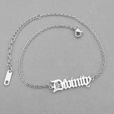 Personalized Name Bracelet Stainless Steel Old English Bangle