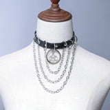 Goth PU Leather Choker Necklaces for Women