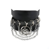 Goth PU Leather Choker Necklaces for Women